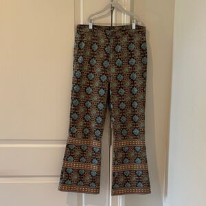 Patterned Flare Pants